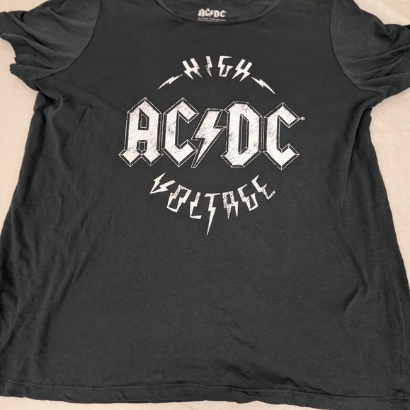 AC/DC | Tops | Acdc High Voltage Grey Tee Xxl | Poshmark